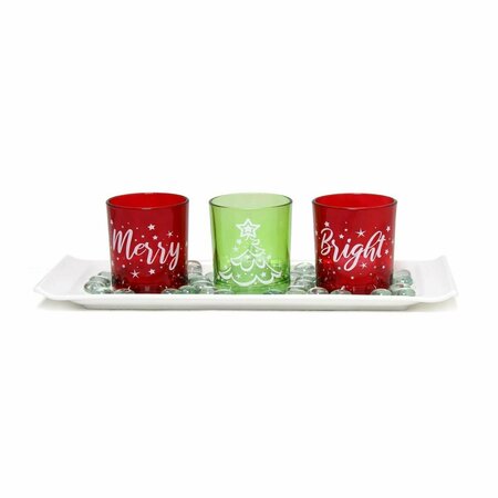 STOCKAGE SUPREME Merry Bright Christmas Candle Set of 3 ST3343673